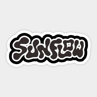 sunflow typography Sticker